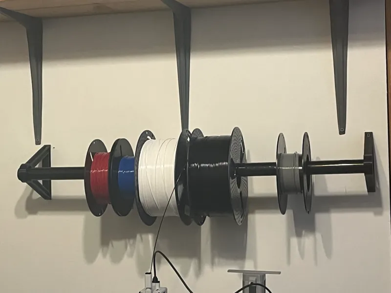 Filament Spool Rod Holder/ Wall Mount