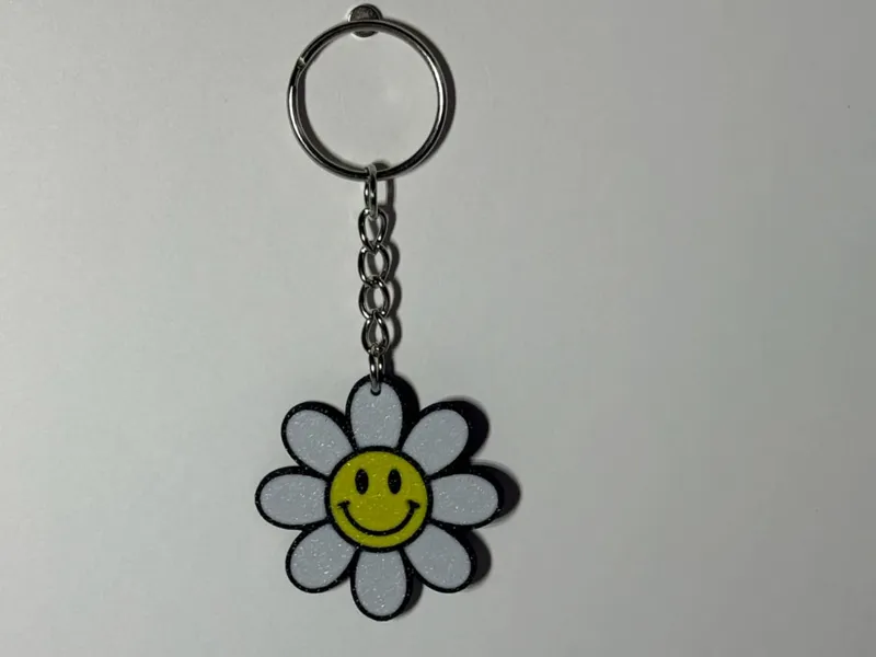 Retro Flower Keychain