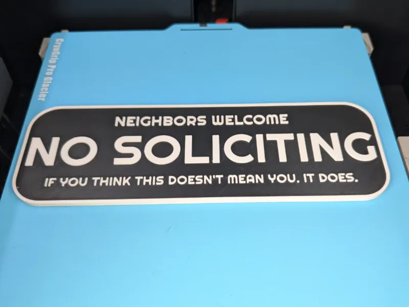No Soliciting Sign