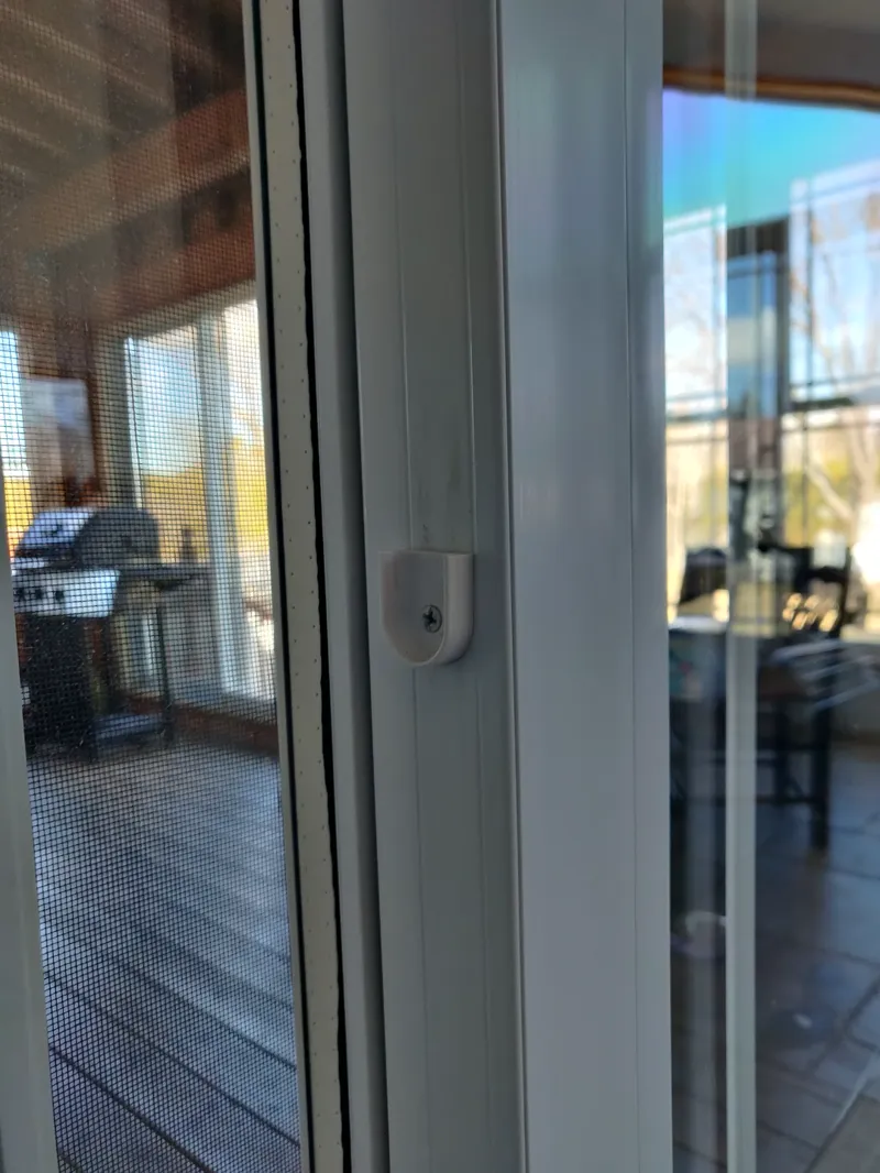 Support for patio door lock bar