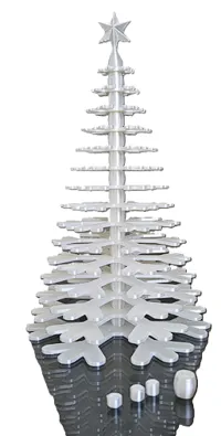 Sapin de Noël en flocons avec étoile — photo 3