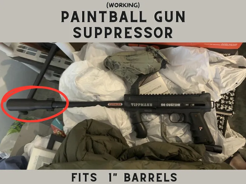 Working Paintball Suppressor - 1" Diameter Barrel