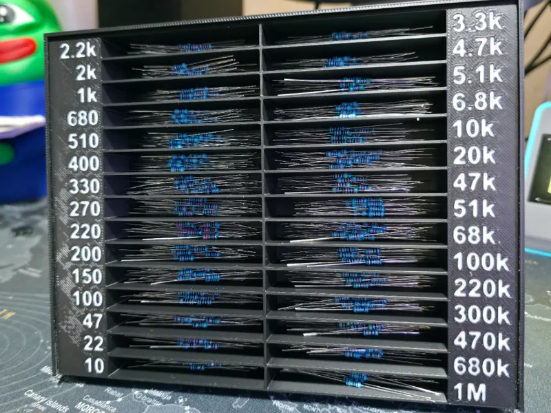 A not overengineered Resistor Kit Organizer