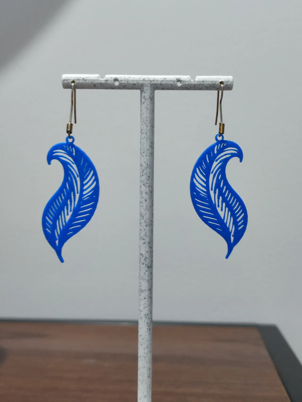 Aretes Pluma del Fénix Azul view 2