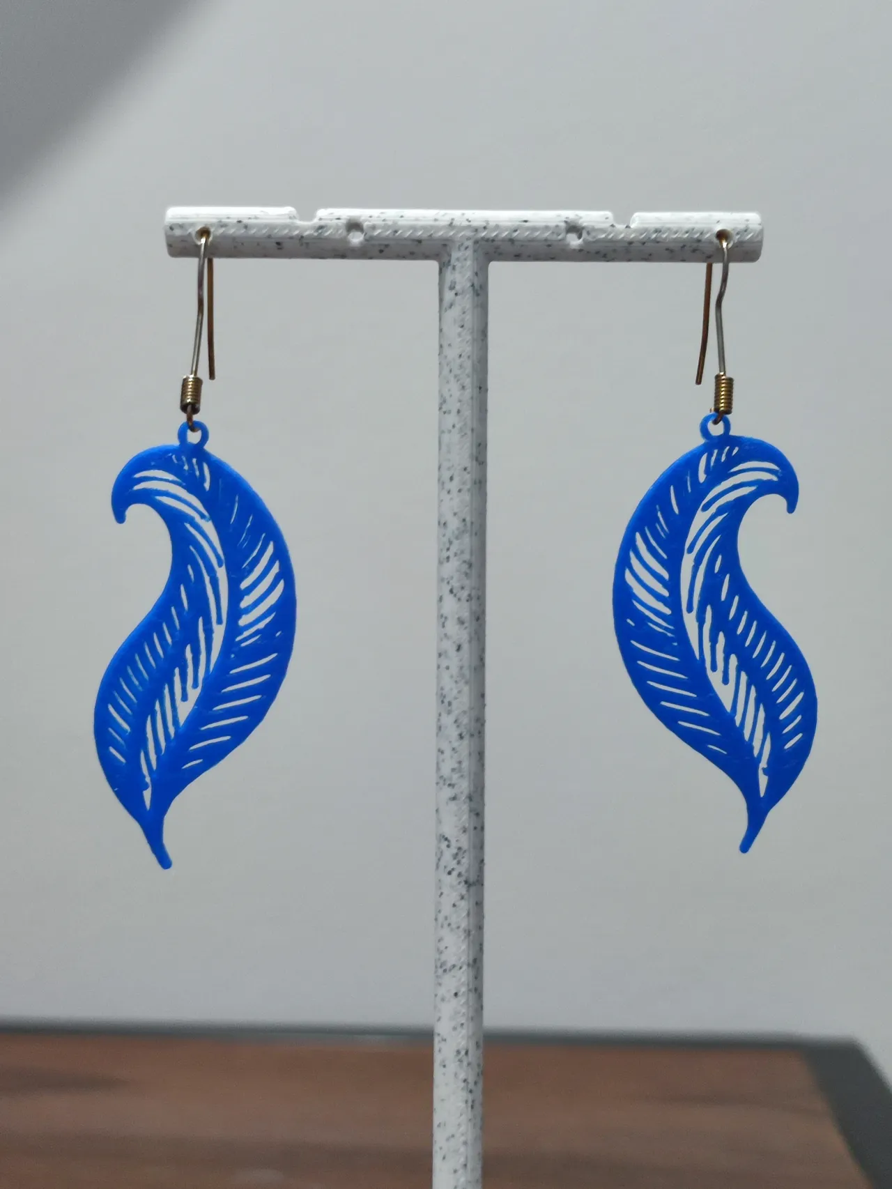 Aretes Pluma del Fénix Azul view 3