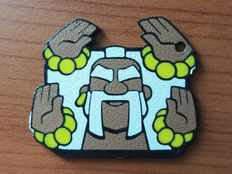 Clash Royale Monk Emote Keychain