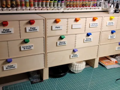 Ikea Moppe Box labels with alignment jig