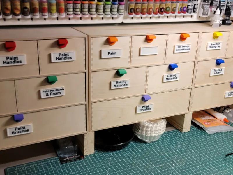 Ikea Moppe Box labels with alignment jig
