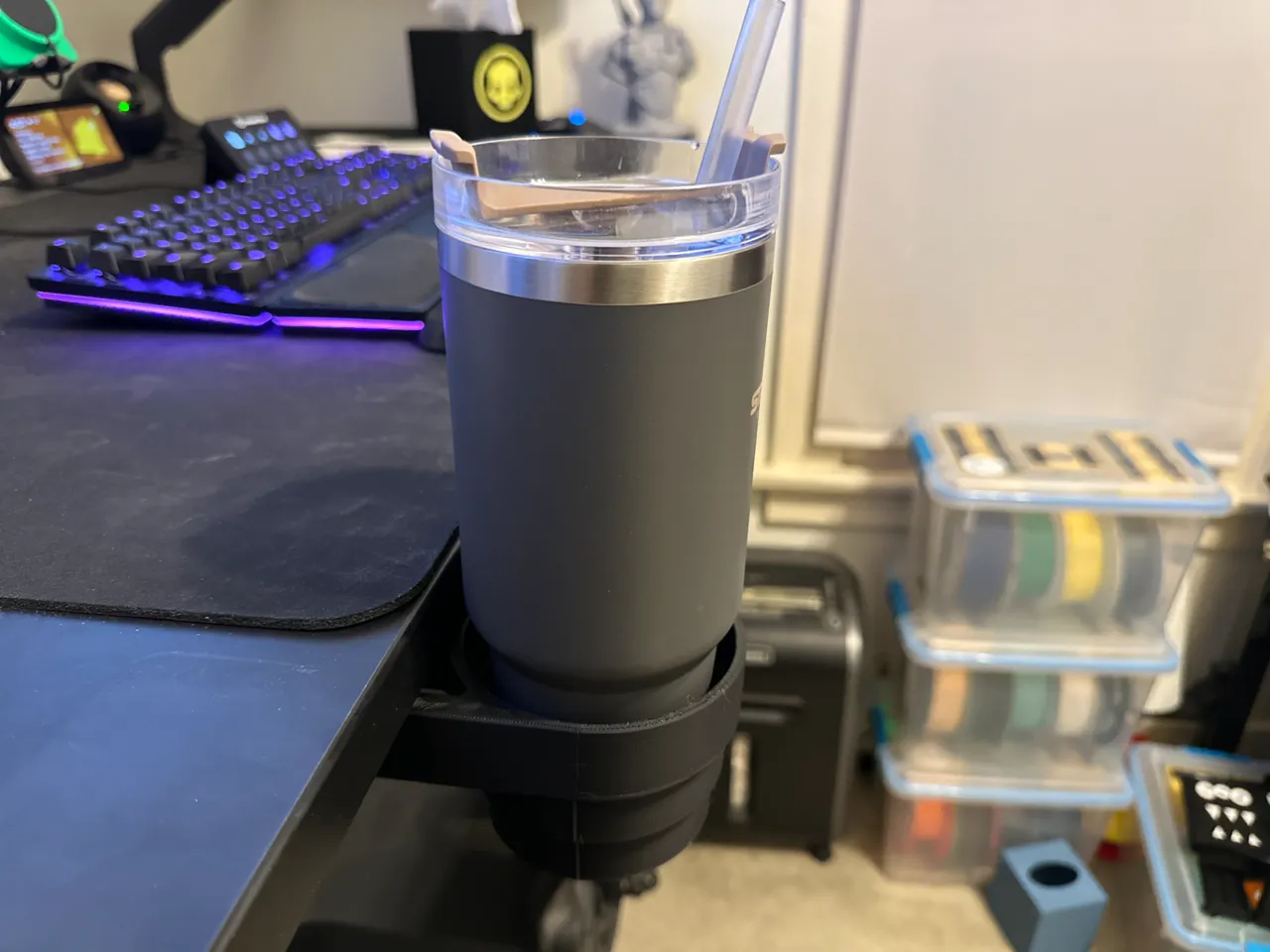 Retractable Desk cupholder view 3
