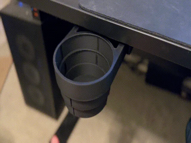 Retractable Desk cupholder