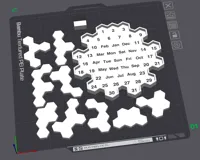 AMS Colorful Hexagon Calendar Puzzle