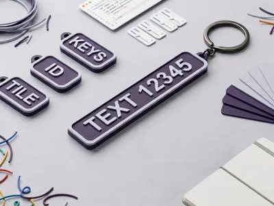 Parametric Keychain Name Tag (Fully Customizable)