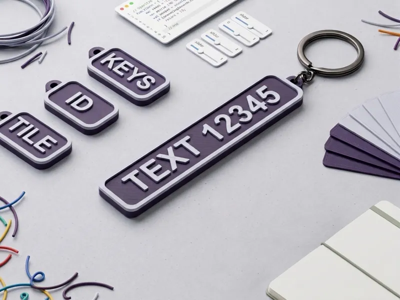 Parametric Keychain Name Tag (Fully Customizable)