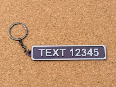 Parametric Keychain Name Tag (Fully Customizable)