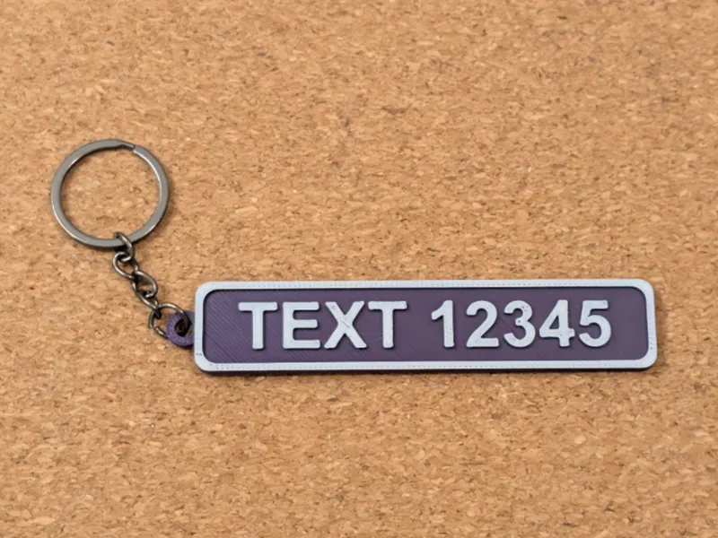 Parametric Keychain Name Tag (Fully Customizable)
