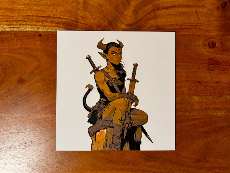 Blades of Distrust - fantasy character poster