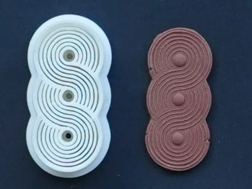 Abstract Spiral Clay Cutter Polymer Clay Earrings