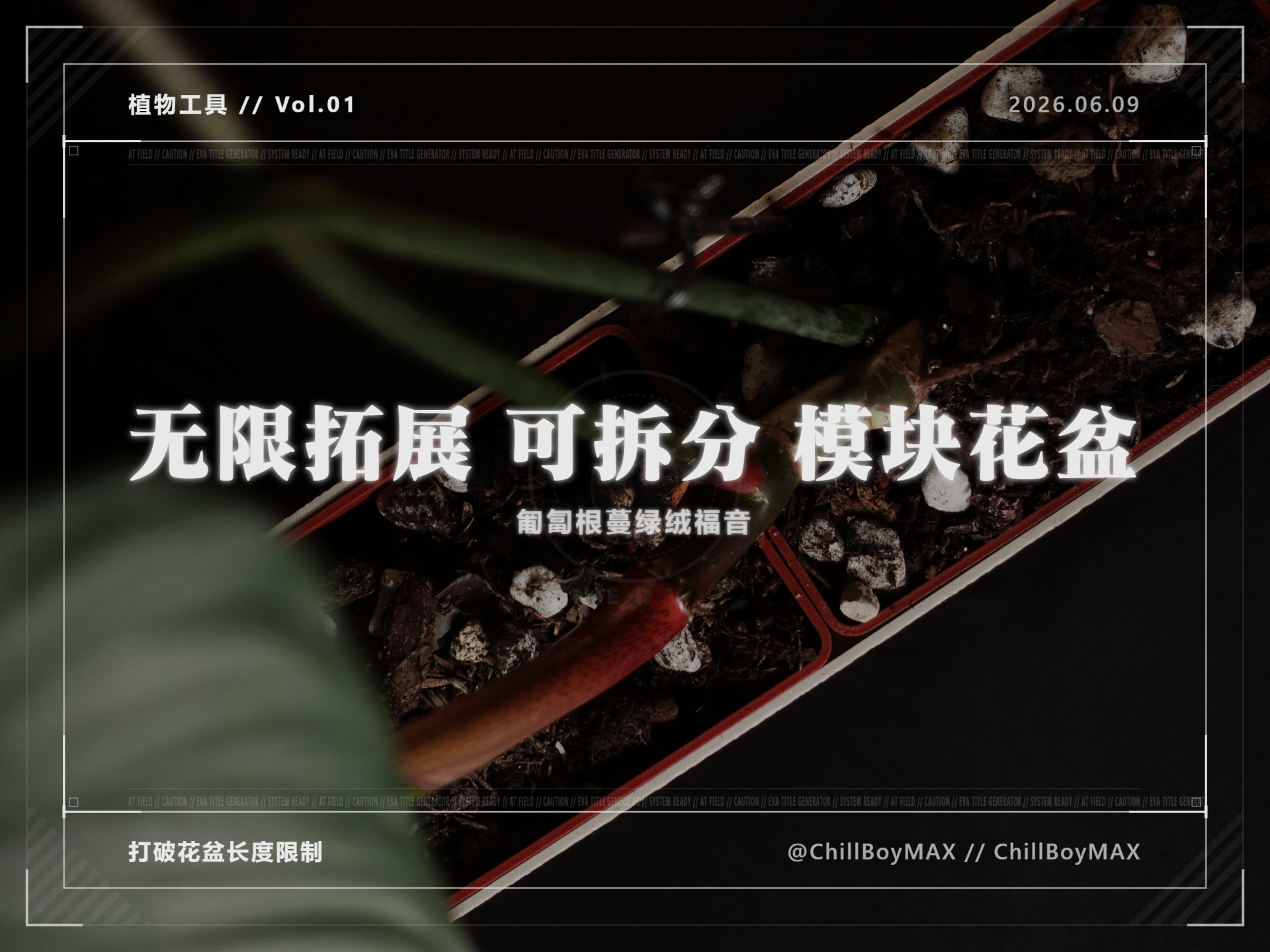 无限拓展可拆分模块化长方形热植花盆/适用匍匐茎植物