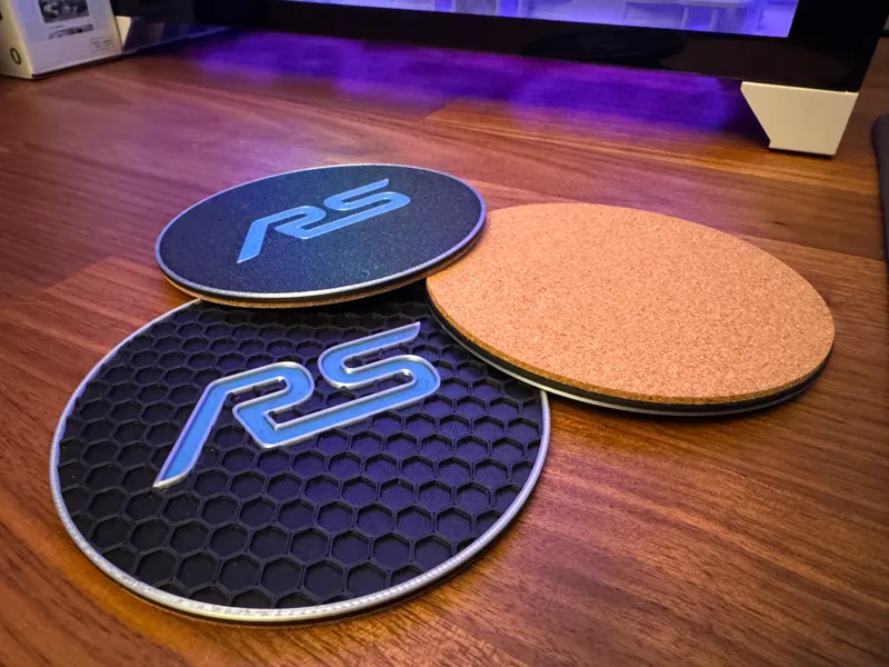 Ford Focus RS Drink Coaster (Honeycomb background)