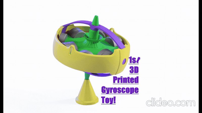 World´s 1st 3D Printed GYROSCOPE Toy