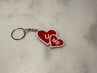 Valentine heart key chain