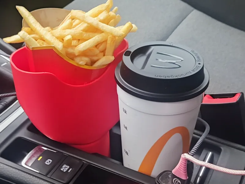 Universalhalter Pommes, Getränk, Autoabfalleimer