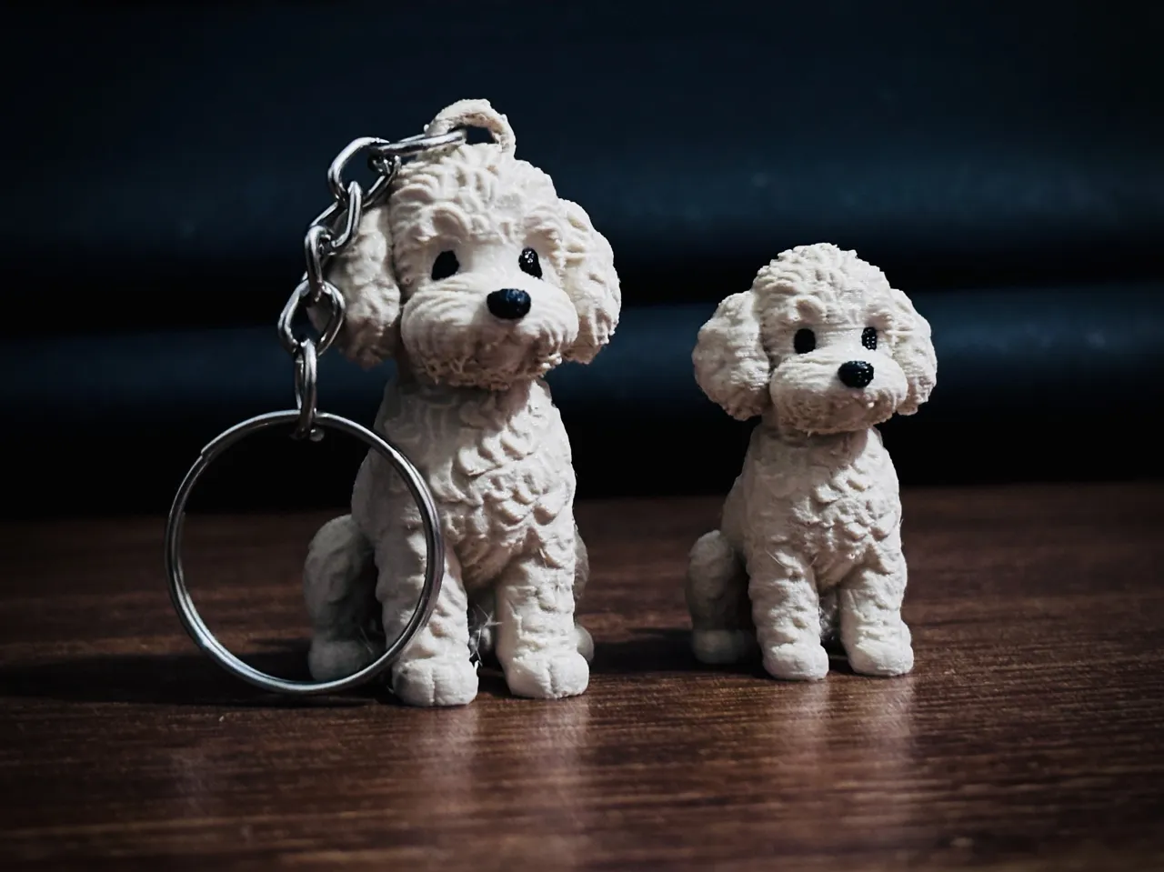 Miniature Poodle: Figurine & Keychain view 2