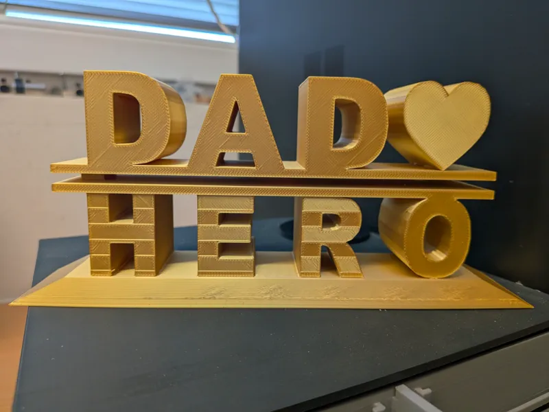 DAD HERO Trophy Sign - Father's Day