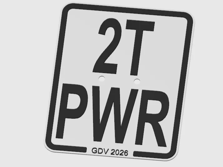 Mofa Kennzeichen - POWER (2T PWR) 2026