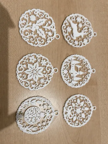 Modelo para impresión 3D: Palline di Natale con organza tulle — vista de referencia 4