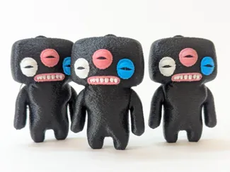 Fuggler keychain/figure 3 eyes