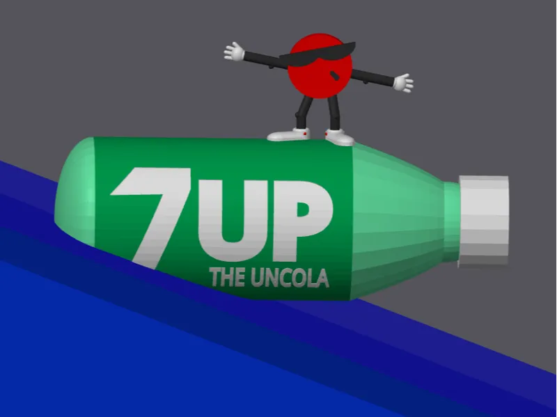 Cool Spot with 7 up bottle