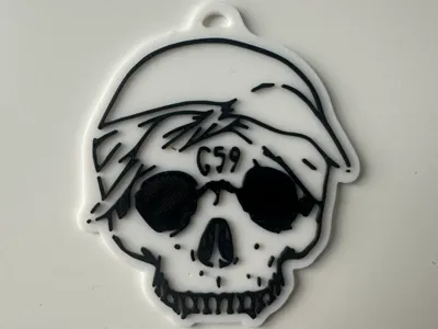 G59 Skull Keychain