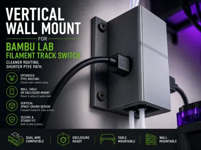 Bambu Filament Track Switch Wall / Table Mount