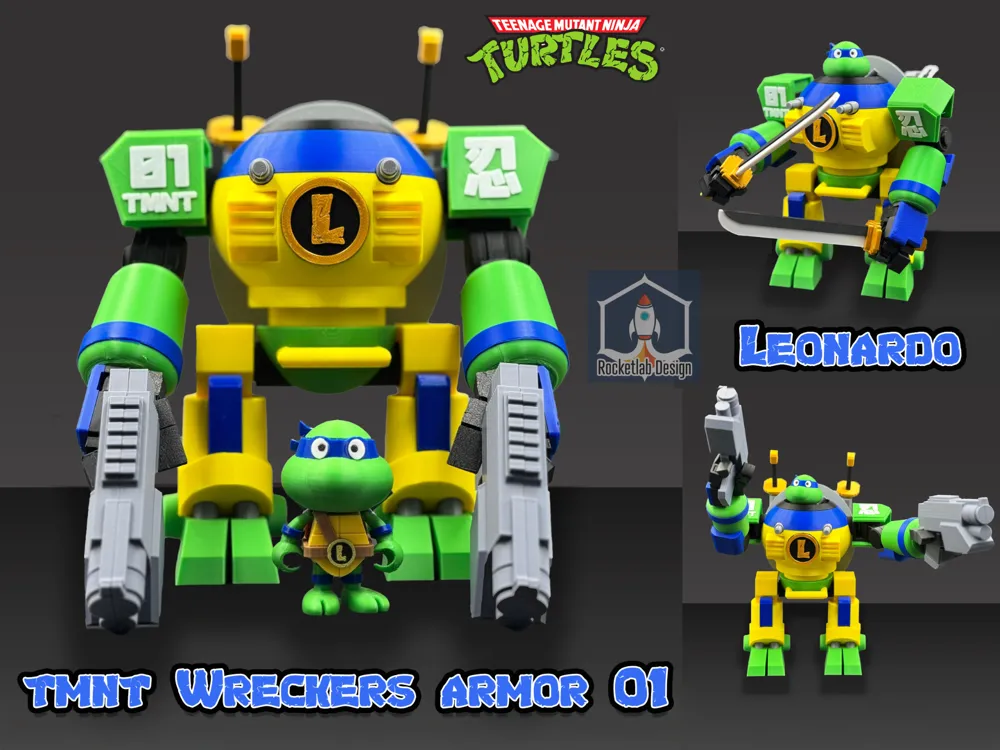 TMNT Wreckers Armor 01 - Leonardo by Rocketlab Design MakerWorld