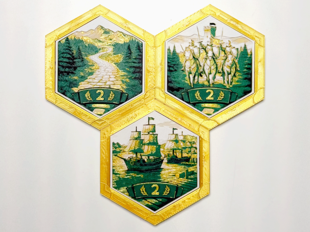 CATAN 3D Longest Street+Largest Army+Harbor Master