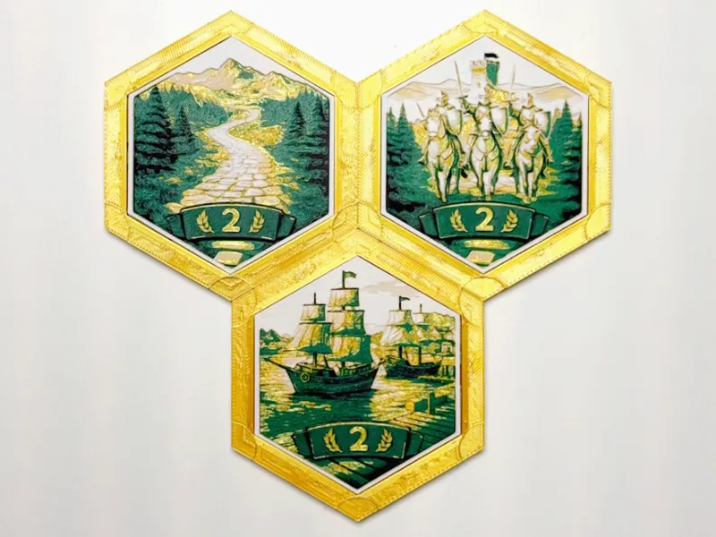 CATAN 3D Longest Street+Largest Army+Harbor Master