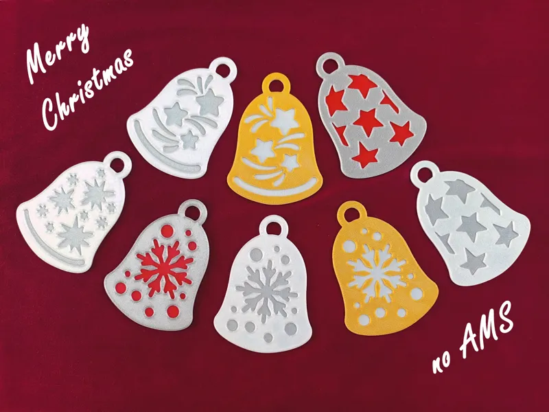 Christmas bells - 2 colors version - no AMS