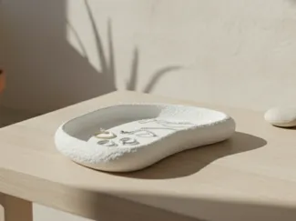 Minimal Pebble Jewelry Tray – Modern Catchall Dish