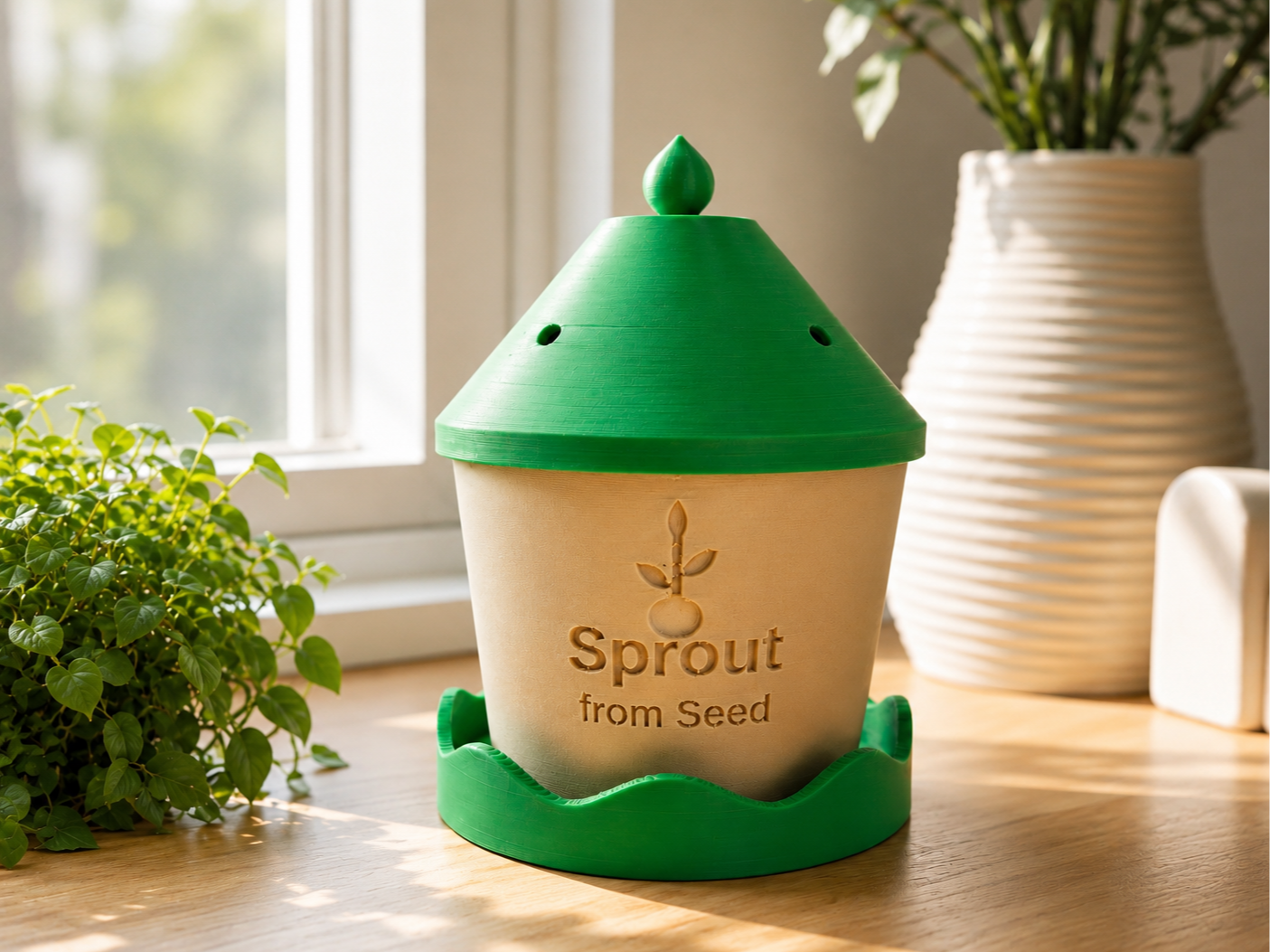 Sprout form Seed Herb Germination Pot