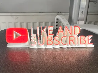 YouTube LIKE AND SUBSCRIBE Sign
