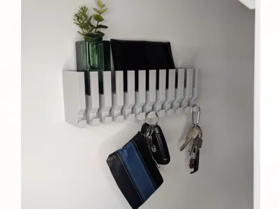 Modern Key Holder with Shelf
