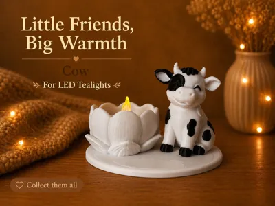Cow Led Tealight Holder