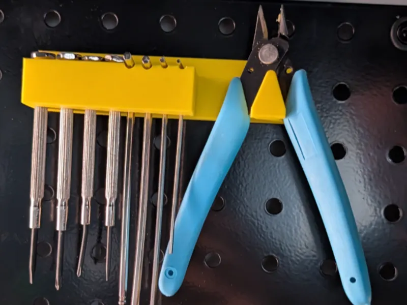 Pegboard Holder Allen Key, Screwdrivers, Snips
