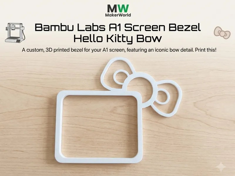 Screen Bezel Hello Kitty Bow for A1 and A1L