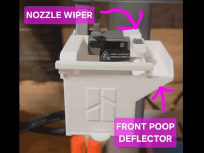 A1 Poop Bucket, Nozzle Wiper, Front Poop Deflector