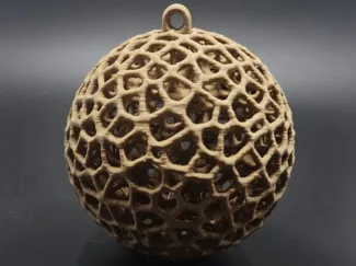Voronoi Lattice Christmas Ornament