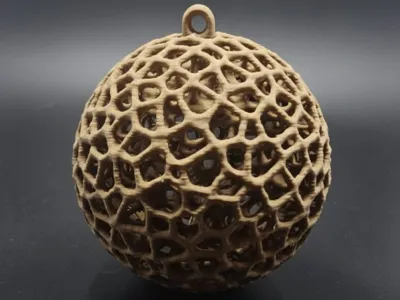 Voronoi Lattice Christmas Ornament 