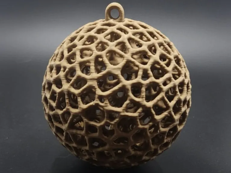 Voronoi Lattice Christmas Ornament 