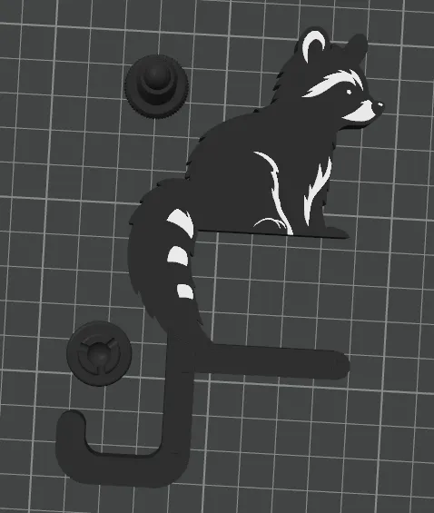 Racoon Bag hook with Screw
